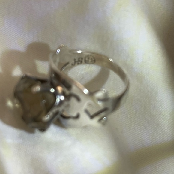 Smokey topaz sterling vintage ring - Picture 10 of 16